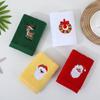 Toalla de mano de baño navideña de algodón al por mayor, toalla de regalo de comercio exterior de bordado de algodón de 32 hilos, 32*45 toalla facial personalización