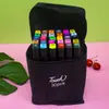 Set de Marcadores de Doble Punta a Base de Aceite Tono de Piel 168 Colores 80 Colores 24 Colores 12 Colores Lavables para Niños Set Completo Venta al por Mayor