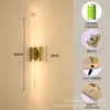 Lámpara de pared recargable de acrílico, lámpara de noche de hotel, lámpara de dormitorio, lámpara de pasillo, lámpara con frente de espejo de cristal, lámpara de pared LED sin cables