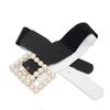 Cinturón ancho nuevo para mujer, moderno, elástico, con hebilla de perla, decorativo, con cierre de cintura y falda, combina con todo, disponible en stock.