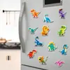 20 Piezas de Imanes de Refrigerador Suaves Magnéticos Originales de Dinosaurios 3D, Tyrannosaurus Rex, Pterodáctilo, Animales Lindos de Dibujos Animados, Pegatinas Magnéticas Impermeables Transfronterizas