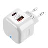 Cargador Pd20W es Adecuado para Cabezal de Carga de Teléfono Móvil Apple iPhone, Estándar A+C de EE. UU., Europeo y Británico, Cabezal de Carga Rápida Multipuerto con Luz