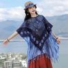 2024 Chal tipo capa bohemio teñido anudado para mujer, protección solar de verano, fotografía de turismo del oeste de Yunnan y Sichuan, estilo étnico de pradera