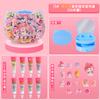 Caixa de joias infantil diy desenho animado kulomi menina princesa creme cola pasta brinquedo caixa de armazenamento presente joias