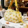 Bolsa de Compras Dobrável Verde Japonesa Viagem Ombro Portátil Espessada Bolsa de Compras de Vegetais Supermercado Bolsa Verde Bolsa de Transporte 210D