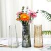 Moda Nórdica Vaso Triângulo Aurora Decoração de Casa Estrelas Luminosas Criativo Martelo Vidro Vaso Decoração