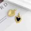 Pingente de Coração Estilo Barroco, Acessório para Joias DIY de Design Exclusivo, Joia de Esmalte de Coração para Halloween