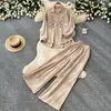 Conjunto de Dos Piezas Casual Holgado de Manga Larga Bordado y Pantalones de Pierna Ancha para Mujer, Atuendo Elegante Adelgazante para Viajes de Otoño