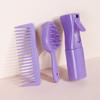 Juego de Peines para el Cuidado del Cabello de Paja de Trigo, Peine de Dientes Anchos para Peinar de Paja de Trigo Ecológico, Botella de Spray, Cepillo de Champú de Doble Cara