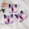 Borboleta Colorida de Tecido Simulada Impressão 3D Acessórios de Adorno de Cabeça Antigos Pacote de Material para Grampo de Cabelo DIY Fotografia Arte Floral
