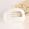Nuevo Pasador Plano Redondo Transfronterizo con Pinza de Pato Fuerte, Dientes Flexibles y Diseño Curvo Cómodo para Sujetar el Cabello