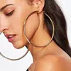 Brincos de argola grandes de moda europeia e americana exagerados, diâmetro de 10 cm, estilo influencer estiloso, novos brincos da moda atacado
