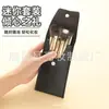 Mini Kit de Pincéis de Maquiagem 9 Peças Conjunto Portátil para Viagem Iniciante Pincel Macio