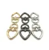 En Stock Hebilla de Resorte en Forma de Corazón de Aleación de Zinc Anillo de Resorte Giratorio en Forma de Corazón Accesorios de Ferretería para Bolsas de Cola Llavero Chapado