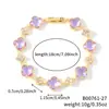 Pulseira em Formato de Trevo de Quatro Folhas Transfronteiriça para Mulheres, Luxo Leve, Design Floral de Alto Padrão, Trevo da Sorte, Joia Floral da Moda Fonte