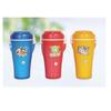 Verano caricatura niños flip strap hervidor portátil vaso con pajita tapa plana PP fibra de bambú 390/340/250ml