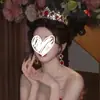 Vestido de Fiesta de Boda para Novia con Corona Roja Retro Europea, Fiesta de 18 Cumpleaños, Corona, Diadema de Diosa de Alta Gama