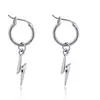 Pendientes de acero de titanio de moda con estrella de círculo pequeño pendientes de personalidad simples de triángulo cruz pendientes pendientes