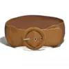 Venda Quente Transfronteiriça Feminina Suede Dourado Selo Decorativo de Cintura Feminino Sexy Versátil Leopardo Cinto Largo Atacado
