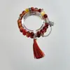 Pulsera Floral de Fresia y Limón Popular en Xiaohongshu, Súper Hada, Pulsera Floral Verde Brillante, Pulsera de Amistad para Estudiantes