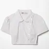 Ropa de Moda Europea y Americana Transfronteriza, Camisa de Popelina a Rayas de Moda Más Vendida en Aliexpress