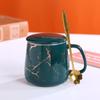 Taza con Tapa y Cuchara, Taza de Cerámica, Estilo Nórdico, Taza de Café Ins, Taza de Oficina de Uso General, Taza con Tapa
