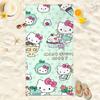 Toalla de Playa de Microfibra con Estampado Digital de Dibujos Animados Toalla Absorbente para Piscina Toalla de Baño Hello Kitty Transfronteriza