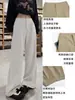 Calça de alfaiataria feminina cáqui 2026 novo estilo de verão fina para baixinhas, com caimento fluido, estilo old money, calça pantalona justa