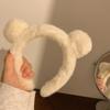 Diadema Especial para Lavar la Cara, Diadema Divertida de Otoño e Invierno con Diseño de Oso Lindo, Cinta para el Pelo, Horquilla, Accesorios para el Pelo, Tocado de Felpa