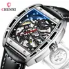 Reloj Mecánico Totalmente Automático Calado con Forma de Barril Dawn para Hombre, Transmisión en Vivo Transfronteriza, Reloj Mecánico Luminoso del Fabricante