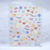 Pegatina de arte de uñas tridimensional con relieve 5D conejo blanco toffee hasta taza de papel de pato oso calcomanía para uñas se puede aplicar en la cara