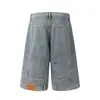 Pantalones Vaqueros de Mezclilla con Solapa de Diseño de Nicho High Street Estilo Americano Transfronterizos para Hombre, Rectos, Holgados, de Longitud Media