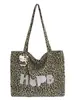 Bolsa de Hombro Casual de Gran Capacidad Nueva Otoño 2025 Transfronteriza Estampado de Leopardo de Nicho Versátil Retro Bolso de Mano para Viajar