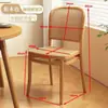 Silla de Plástico Ratán Nórdica para el Hogar Apilable Silla de Comedor Ocio al Aire Libre Silla con Respaldo de Celebridad de Internet Reposabrazos Mesa y Silla Silla Hueca