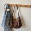 Bolsa Tote Popular Transfronteiriça Estampa de Leopardo Estilo Coreano Design de Nicho Feminina Grande Capacidade Tendência Retrô Bolsa de Ombro Único Bolsa de Trabalho