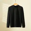 Camiseta gruesa de manga larga para hombre con forro polar, perfecta para usar en capas en otoño e invierno, versátil y cálida, una elegante capa base de cuello alto para jóvenes