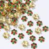 Antigo dourado de areia gota óleo porta-flores decoração contas soltas pulseira DIY joias contas cloisonné espaçador acessórios materiais