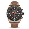 Reloj transfronterizo Megir para hombre, reloj de moda azul con cronógrafo, disco estéreo, reloj deportivo de cuero 2119