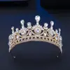 Corona de Aleación con Pedrería de Lujo Europea y Americana para Novia, Accesorio para el Cabello para Sesión de Fotos de Boda, Accesorio de Estilismo para Escenario