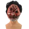 Máscara de cara podrida de terror de Halloween máscara de mutante zombi tocado de cabeza de zombi calavera accesorios de habitación de casa encantada sangrientos