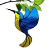 Novo Sino de Vento Beija-flor 2D Apanhador de Sol Pingente Colorido de Acrílico Ornamento de Decoração de Janela Decorador de Jardim