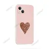 Capa Rosa Brilhante em Formato de Coração Popular para Apple 18Pm, Alto Valor Estético, Capa de Silicone para iPhone 17