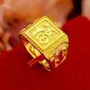 Colección de joyería geométrica estilo coreano unisex anillo de plata tailandesa vintage chapado en oro joyería incrustada moda