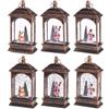 Natal Luminosa Interior Injeção de Água Idosos Flat Pequena Lâmpada de Vento Desktop Ornamentos Boneco de Neve Lâmpada de Óleo Pequena Decoração Layout