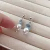 Brincos Pequenos de Pérola com Borla Leve Luxo Sensação de Alto Padrão 2024 Novos Elegantes Moda Brincos de Pérola Agulha de Prata S925