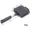 Sartén para Grill de Sándwiches de Dibujos Animados para el Hogar Molde para Pan Tostado Sartén Doble Cara para Freír Huevos de Desayuno Sartén Antiadherente