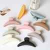 Estilo coreano ins Elegante Elegante Elegante Tubarão Cabelo Grab Creme Cor Fosco Brilhante Uma Palavra Grab Clip Internet Celebridade Queda-Resistente Grab Clip