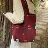 Estilo Coreano Nueva Moda Casual Bolso Tote de Lana de Gran Capacidad Bolso de Hombro Pequeño Fresco y Lindo Estilo Dopamina