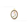 Venta Caliente Transfronteriza Pintura al Óleo Jardín de Monet Colgante de Gota de Aceite de Acero Inoxidable Collar Pendientes de Cadena de Lana Joyería DIY