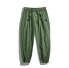 Macacão Preto Fino com Senso de Design Masculino Primavera e Verão Novo Macacão Japonês Calças Cenoura Tendência Calças Casuais com Cordão